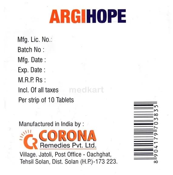 argihope tablet 10's
